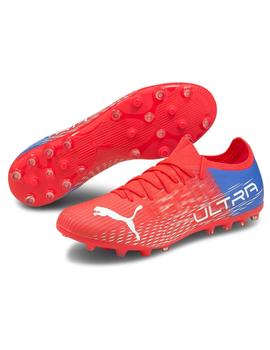 BOTA DE FÚTBOL PUMA ULTRA 3.3 MG, ROJA