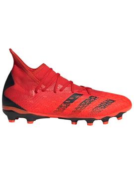 BOTA DE FÚTBOL ADIDAS PREDATOR FREAK .3 MG ROJA