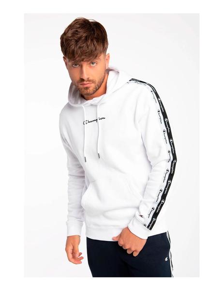 SUDADERA CHAMPION CAPUCHA BLANCA PARA HOMBRE,