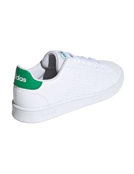 ZAPATILLA ADIDAS ADVANTAGE JUNIOR, BLANCO/VERDE