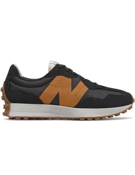 NEW BALANCE 327 HOMBRE, NEGRO/NARANJA