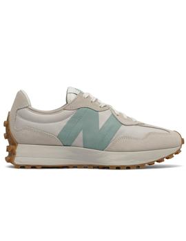 NEW BALANCE 327 MUJER, GRIS/VERDE