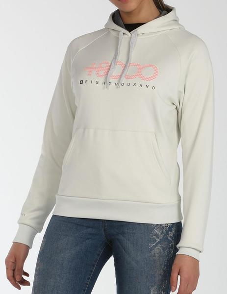 SUDADERA TERMICA CON CAPUCHA PARA MUJER +8000, BLANCA