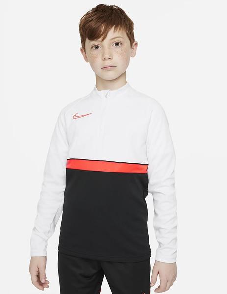 SUDADERA NIKE DRI-FIT JUNIOR, BLANCO/NEGRO