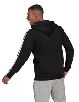 SUDADERA ABIERTA CON CAPUCHA ADIDAS NEGRA, HOMBRE