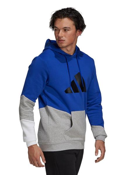 SUDADERA ADIDAS HOMBRE, AZUL/GRIS