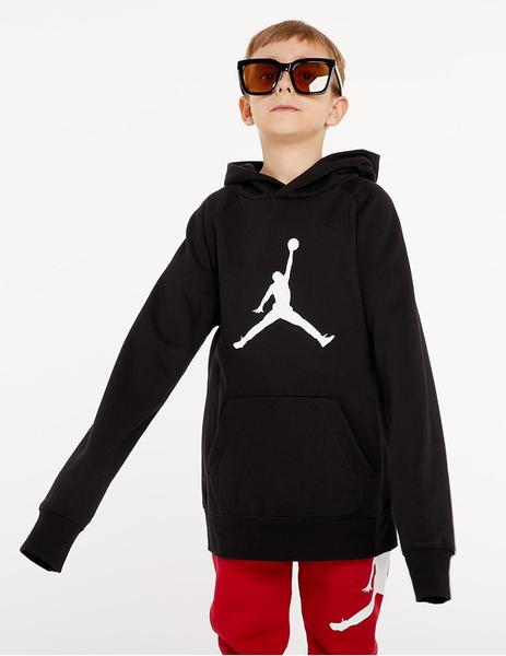 SUDADDERA JORDAN JUNIOR DE CAPUCHA, NEGRO