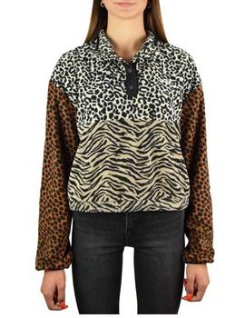 SUDADERA VANS ANIMAL PRINT WILD PATCHWORK, MUJER