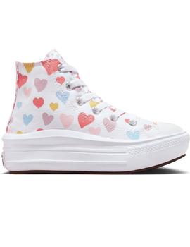 ZAPATILLA CONVERSE  ALL STAR MOVE KIDS, CORAZONES