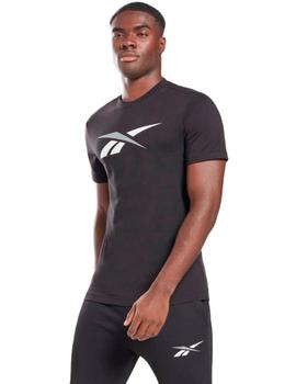 CAMISETA REBOOK MANGA CORTA  VECTOR , NEGRA