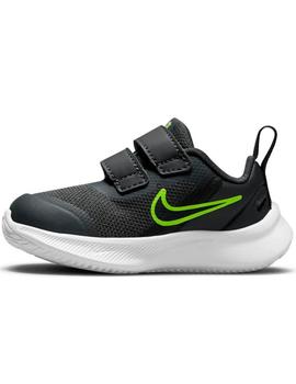 ZAPATILLA NIKE STAR RUNNER 3 BEBÉ, CON VELCRO, GRIS