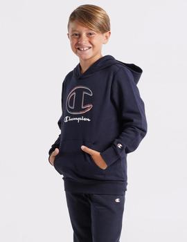 SUDADERA CHAMPION NIÑO CON CAPUCHA MARINO