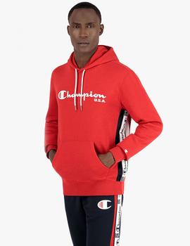 SUDADERA CHAMPION CON CAPUCHA ROJA, BASKET