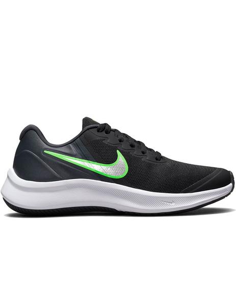 ZAPATILLA NIKE STAR JUNIOR NEGRO/PLATA/VERDE