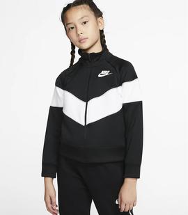 chaqueta nike negra y blanca