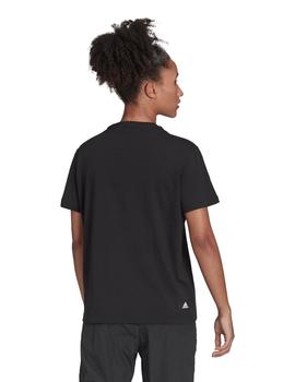 CAMISETA ADIDAS MANGA CORTA NEGRA, MUJER