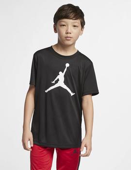 CAMISETA JORDAN MANGA CORTA JR JUMPMAN NEGRA