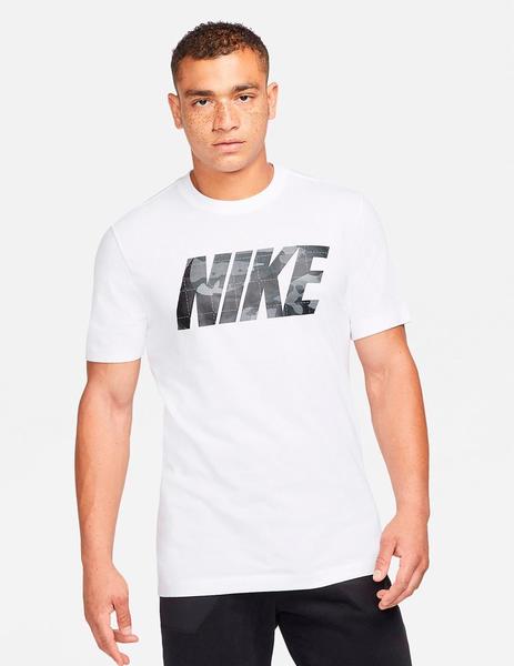 CAMISETA NIKE DE MANGA DRI-FIT BLANCA.