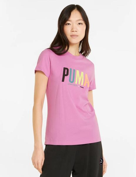 CAMISETA PUMA MUJER MANGA CORTA ROSA