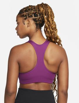 TOP NIKE SWOOSH WOMEN'S MEDIUM-SUPPORT, MALVA