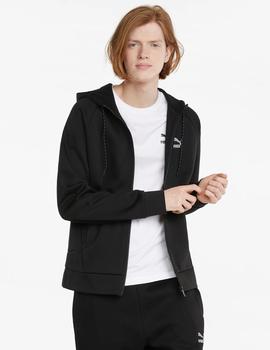 SUDADERA PUMA ABIERTA CON CAPUCHA NEGRA, HOMBRE