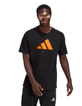 CAMISETA ADIDAS MANGA CORTA NEGRA, HOMBRE 3BAR TEE