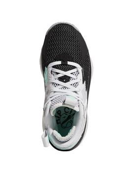 ZAPATILLA BALONCESTO ADIDAS DAME 8 J. GRIS/NEGRA