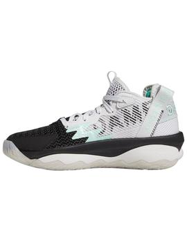 ZAPATILLA BALONCESTO ADIDAS DAME 8 J. GRIS/NEGRA