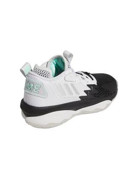 ZAPATILLA BALONCESTO ADIDAS DAME 8 J. GRIS/NEGRA