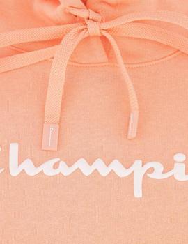 SUDADERA DE CAPUCHA CHAMPION MUJER, SALMON