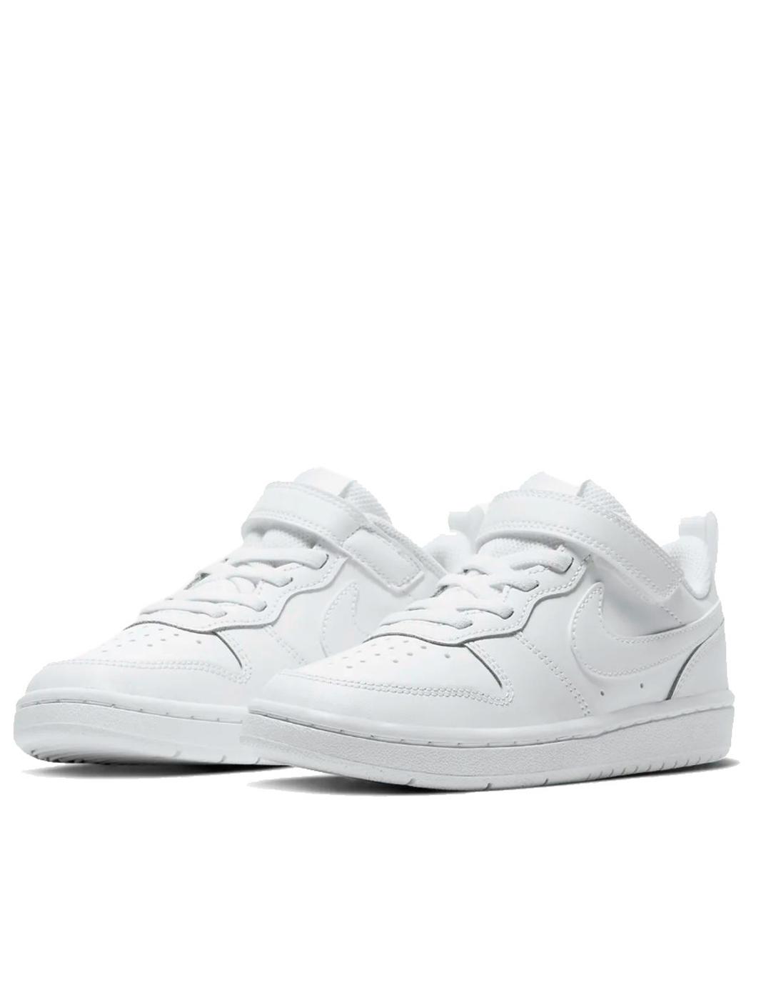ZAPATILLA NIKE COURT BOROUGH LOW 2 LITTLE KID, BLANCO