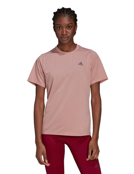 RUNNING ADIDAS MANGA CORTA MUJER, SALMON