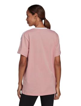 CAMISETA ADIDAS MANGA CORTA CON BANDAS ROSA, MUJER