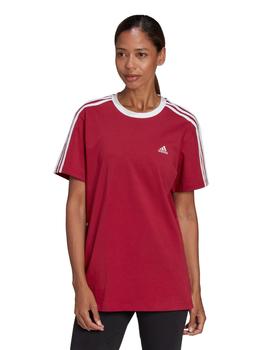 CAMISETA ADIDAS MANGA CORTA CON BANDAS, FUSCIA