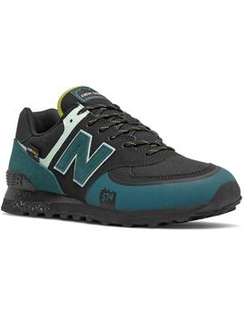 ZAPATILLA NEW BALANCE 574 GREY DAY, NEGRO/VERDE