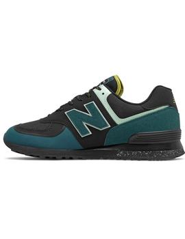 ZAPATILLA NEW BALANCE 574 GREY DAY, NEGRO/VERDE