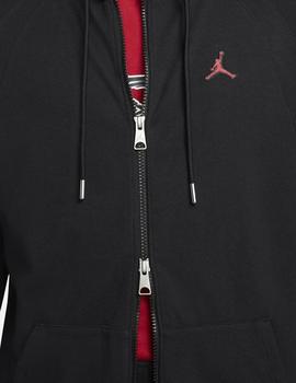 SUDADERA JORDAN CON CAPUCHA Y CREMALLERA, NEGRO