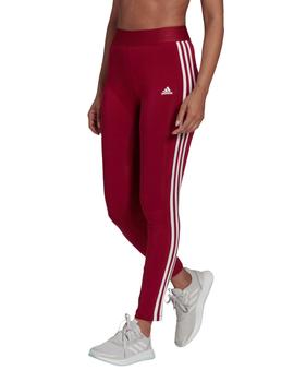 MALLA ADIDAS MUJER, TRES BANDAS, GRANATE/BLANCO