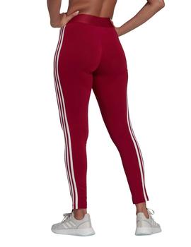 MALLA ADIDAS MUJER, TRES BANDAS, GRANATE/BLANCO