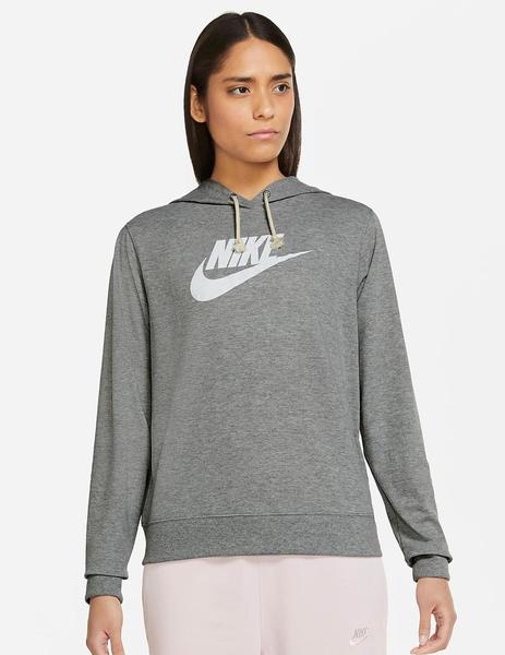 SUDADERA NIKE DE CAPUCHA PARA GIMNASIO DE MUJER, GRIS