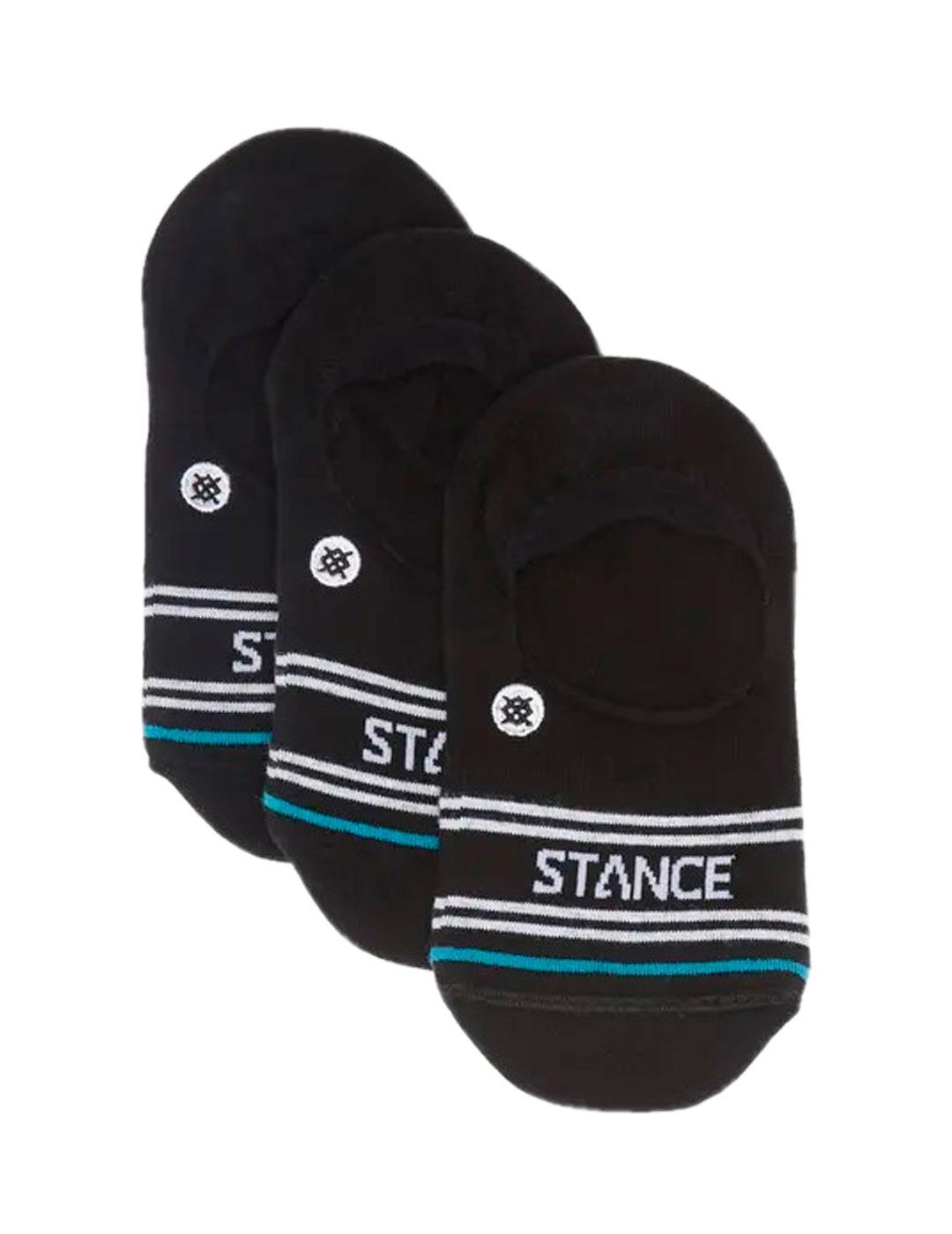 CALCETIN STANCE BASIC 3 PACK NO SHOW, NEGRO