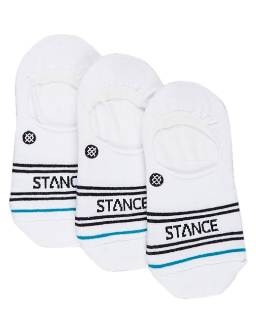 CALCETIN STANCE BASIC 3 PACK NO SHOW, BLANCO