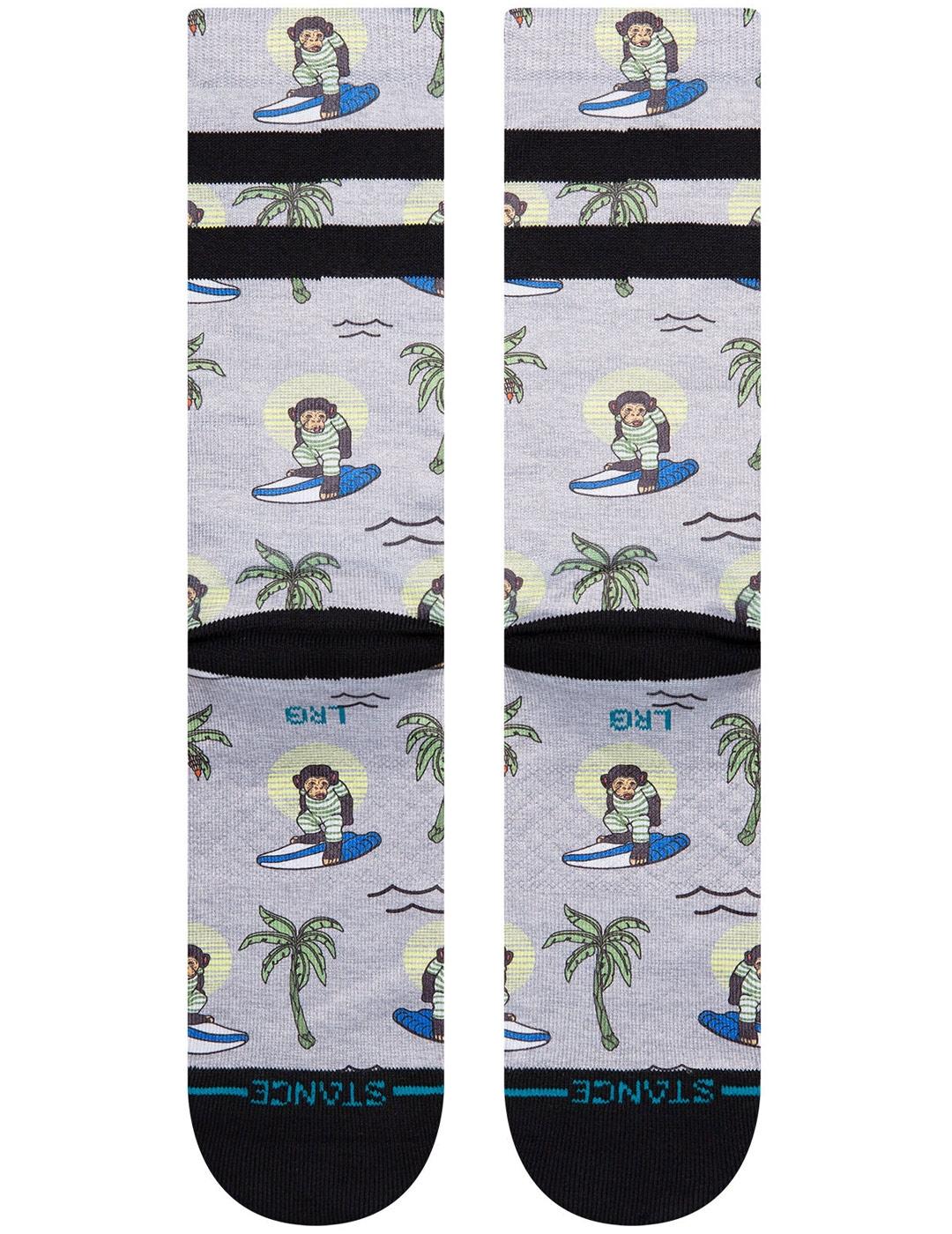 CALCETIN STANCE SURFING MONKEY, GRIS