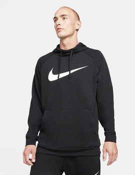 SUDADERA DE CAPUCHA NIKE DRI-FIT MEN'S PULLOVER TRAINING, NEGRO