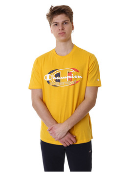 CAMISETA CHAMPION AMARILLO MANGA CORTA HOMBRE