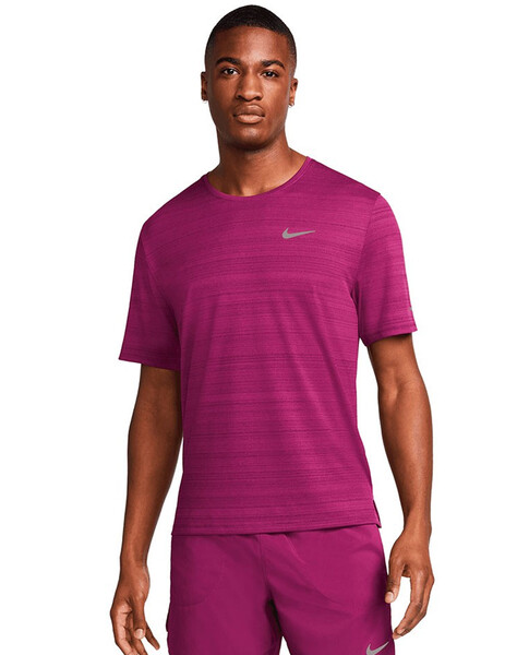 Mercado Pirata Gato de salto CAMISETA NIKE DRI-FIT MILER HOMBRE RUNNING FUSCIA