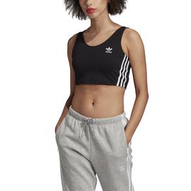 TOP ADIDAS NEGRO CON BANDAS BLANCAS