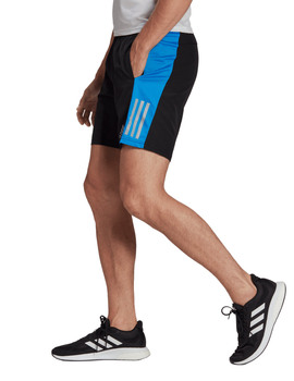 SHORT ADIDAS HOMBRE RUNNING NEGRO/AZUL