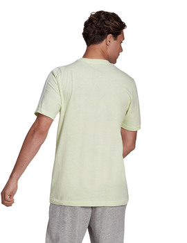 CAMISETA ADIDAS HOMBRE, VERDE RAYAS BLANCAS