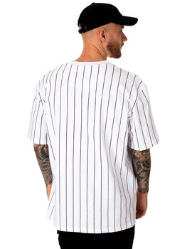 CAMISETA KARL KANI SMALL SIGNATURE PINSTRIPE TEE BLANCA/NEGRO